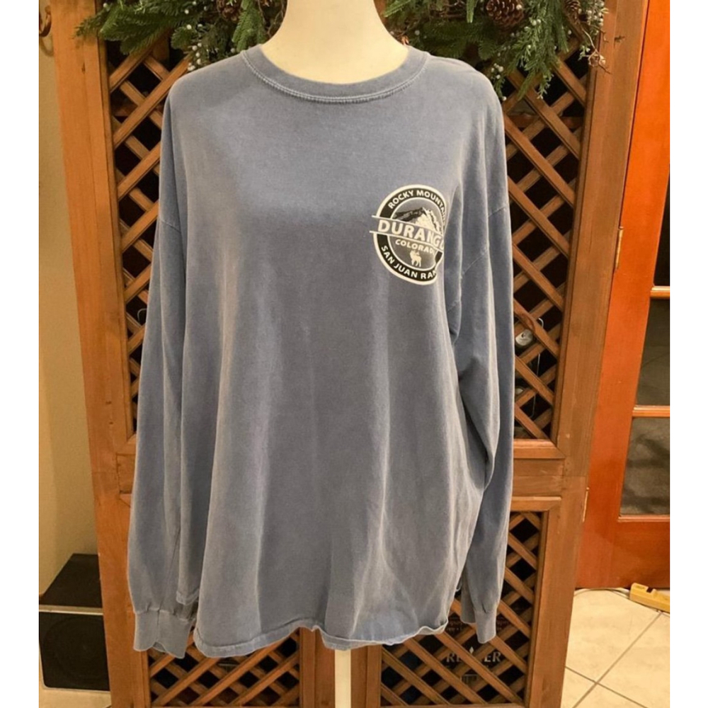 Durango Colorado Cabin Core Granola Rocky Mountains Long Sleeve Tee XL